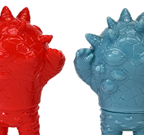Micro Kaiju Eyezon unpainted Set x3 Red Blue Yellow