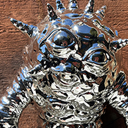 Chromed Silver Kaiju Eyezon Max Toy x Plastico Macizo